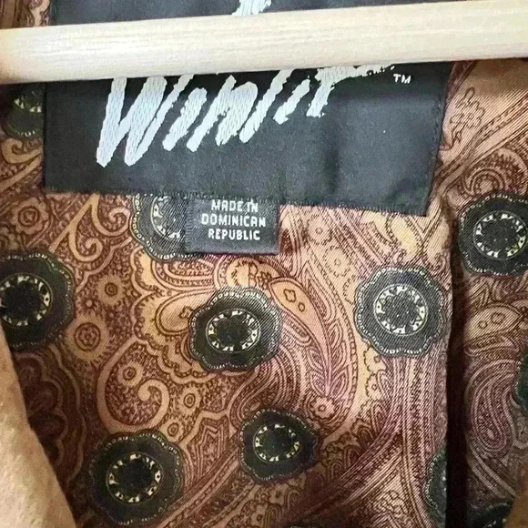 Winlit Leather Belted VTG Jacket with Shoulder Pads - Picture 5 of 13